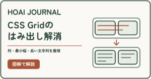 CSS Gridのはみ出しを列・最小幅・長い文字列から直す方法